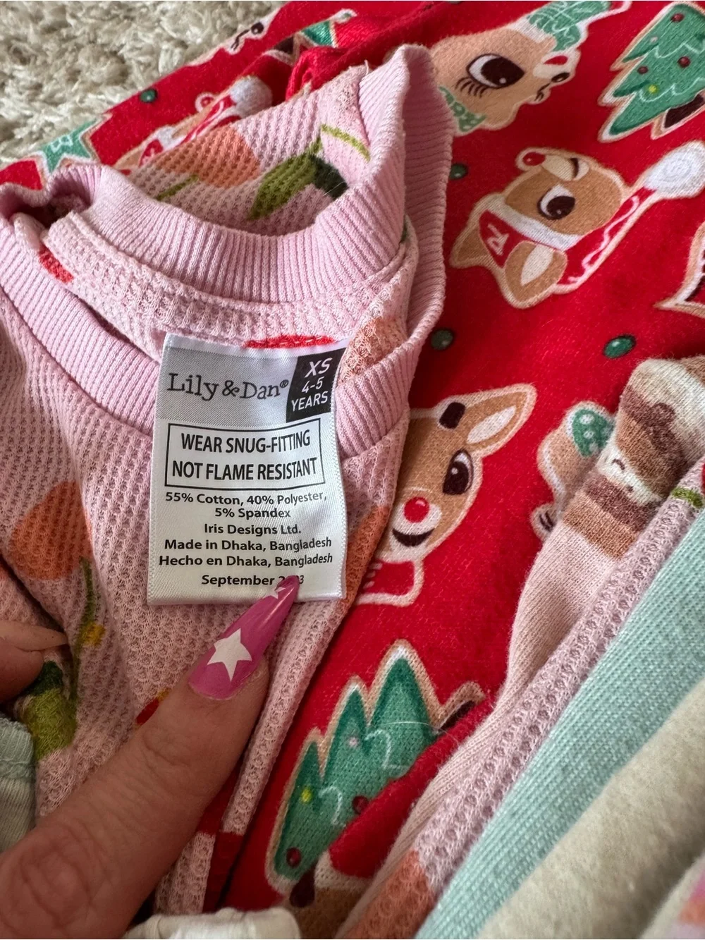 Girls 5T Mixed Pastel Sleepwear PJ Pants Set - Floral & Character Prints bundle